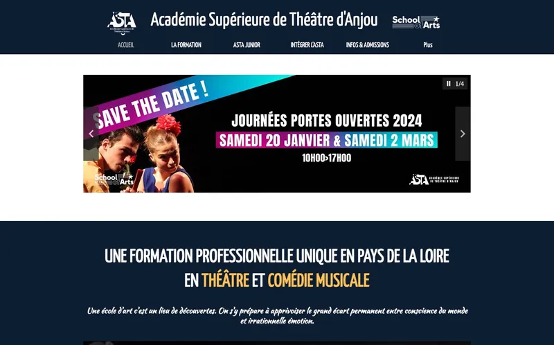 Academie Superieure De Theatre D'Anjou classement, campus, admission