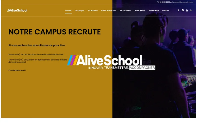Alive School classement, campus, admission