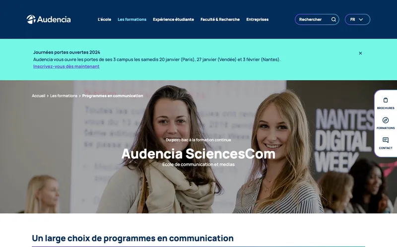 Audencia Sciencescom classement, campus, admission