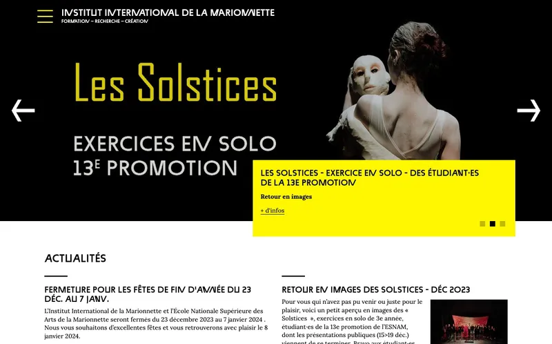 Ecole Nationale Superieure Des Arts De La Marionnette classement, campus, admission