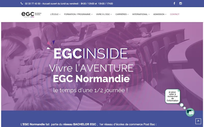 Egc Normandie - Ecole Superieure Des Metiers Et Du Management classement, campus, admission