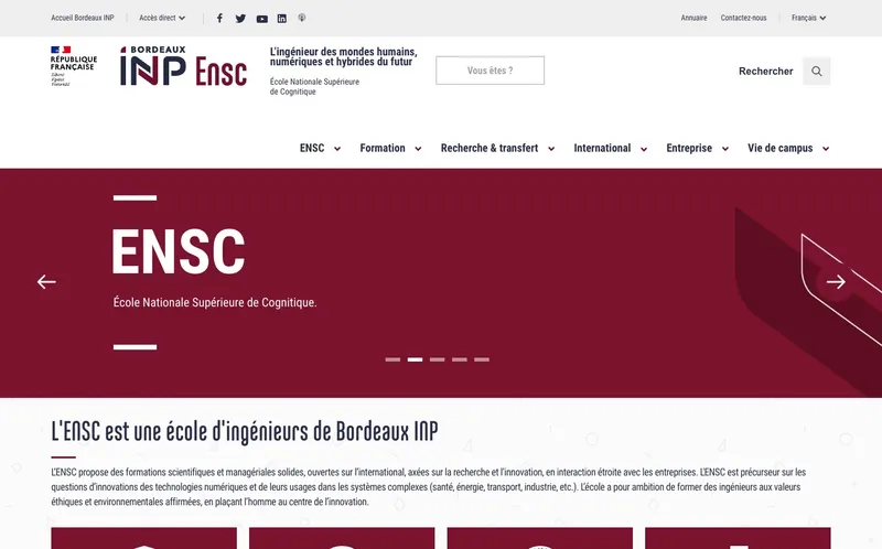 Ensc - Bordeaux-Inp classement, campus, admission