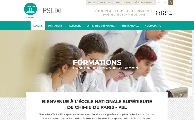 Enscp Chimie Paristech classement, campus, admission