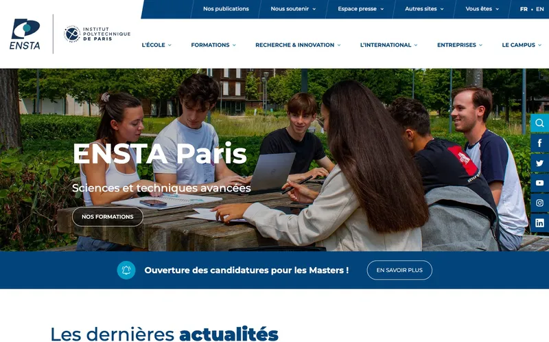 Ensta Paris classement, campus, admission