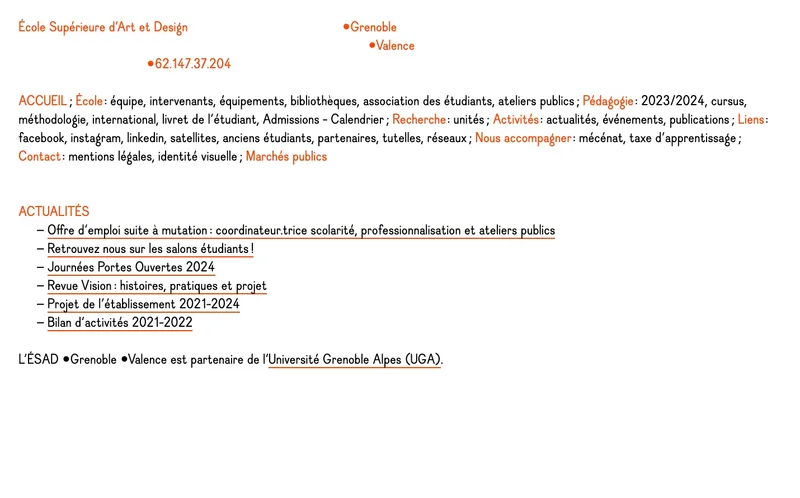 Esad Valence classement, campus, admission