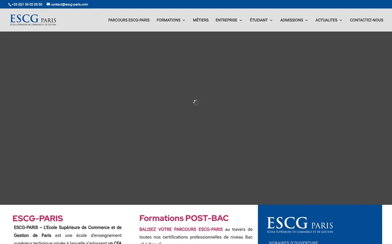 ESCg Paris classement, campus, admission