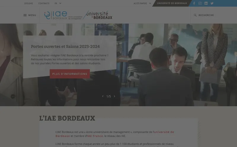 IAE Bordeaux classement, campus, admission