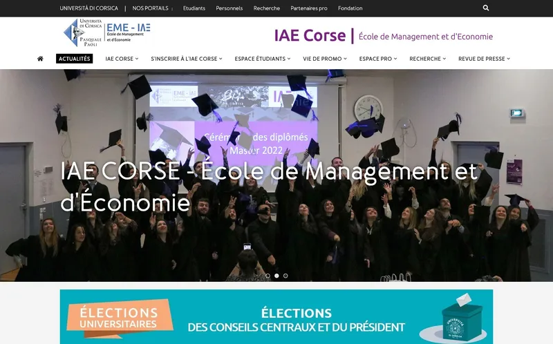 IAE Corse classement, campus, admission