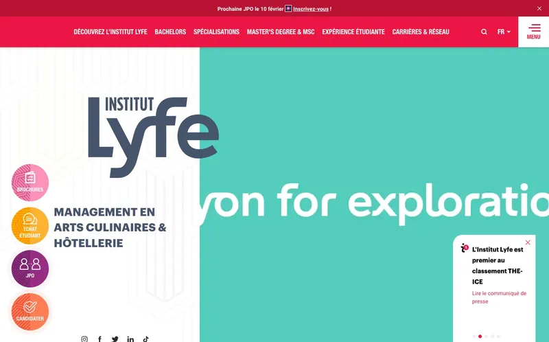 Institut Lyfe classement, campus, admission