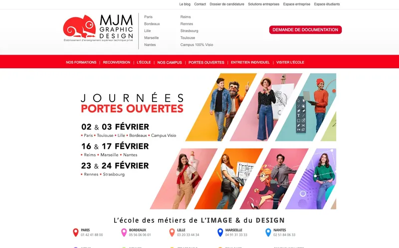 Mjm Graphic Design Rennes classement, campus, admission