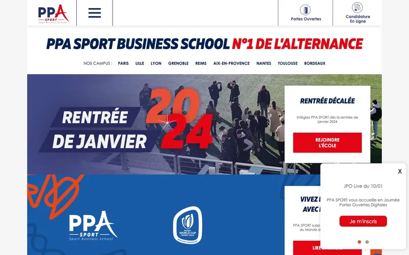 Ppa Sport Business School classement, campus, admission
