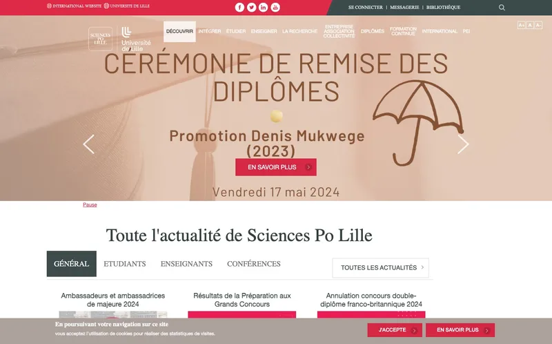 Sciences Po Lille classement, campus, admission