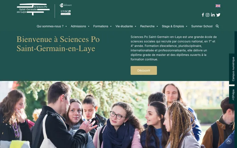 Sciences Po Saint Germain En Laye classement, campus, admission