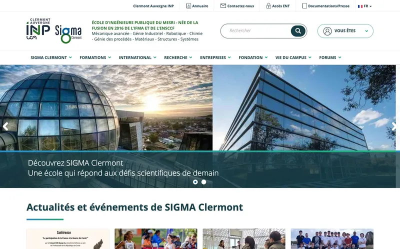 Sigma Clermont classement, campus, admission