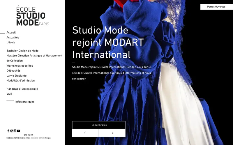 Studio Mode Paris classement, campus, admission