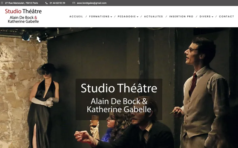 Studio Theatre Alain De Bock Et Katherine Gabelle classement, campus, admission
