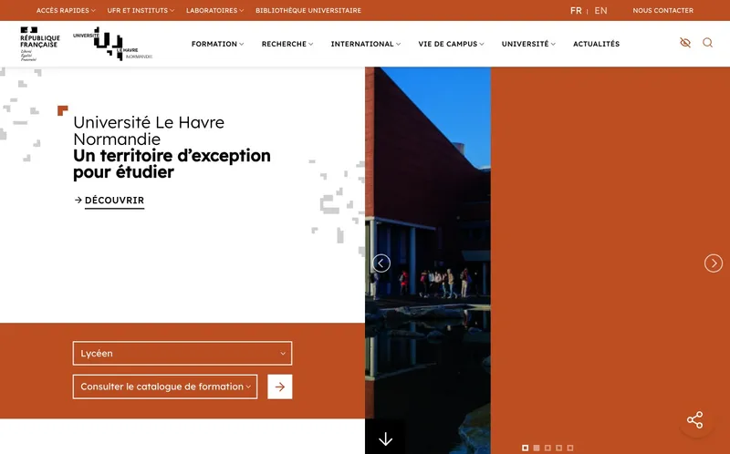 Université Havre classement, campus, admission