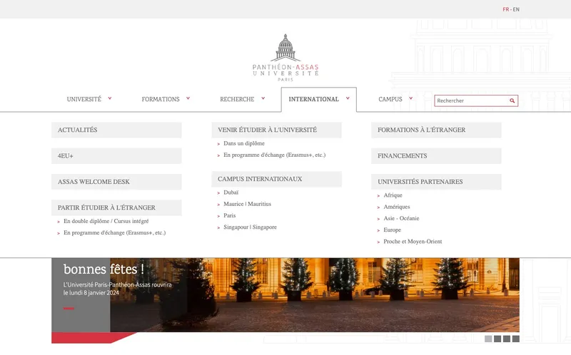 Université Paris 2 - Pantheon Assas classement, campus, admission
