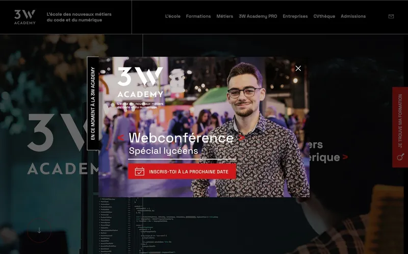 3W Academy classement, campus, admission