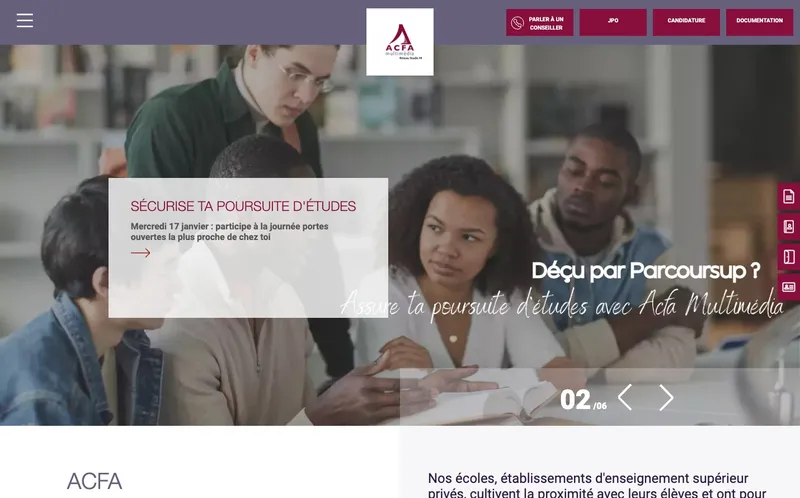 Acfa Multimedia classement, campus, admission