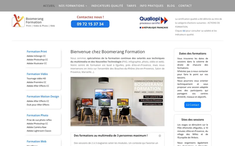 Boomerang Formation classement, campus, admission