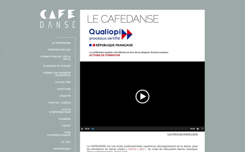 Cafedanse classement, campus, admission