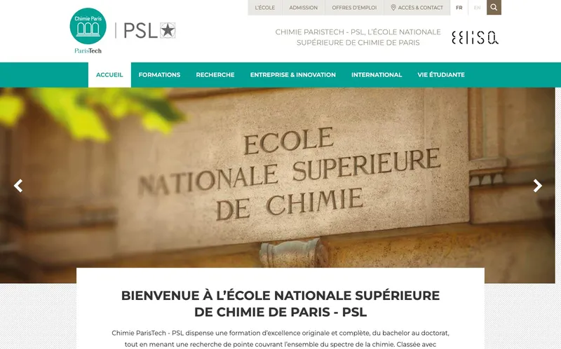Chimie Paristech classement, campus, admission