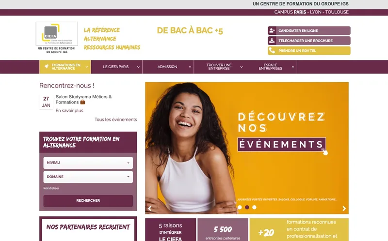 Ciefa Paris classement, campus, admission Ciefa Paris classement, campus, admission