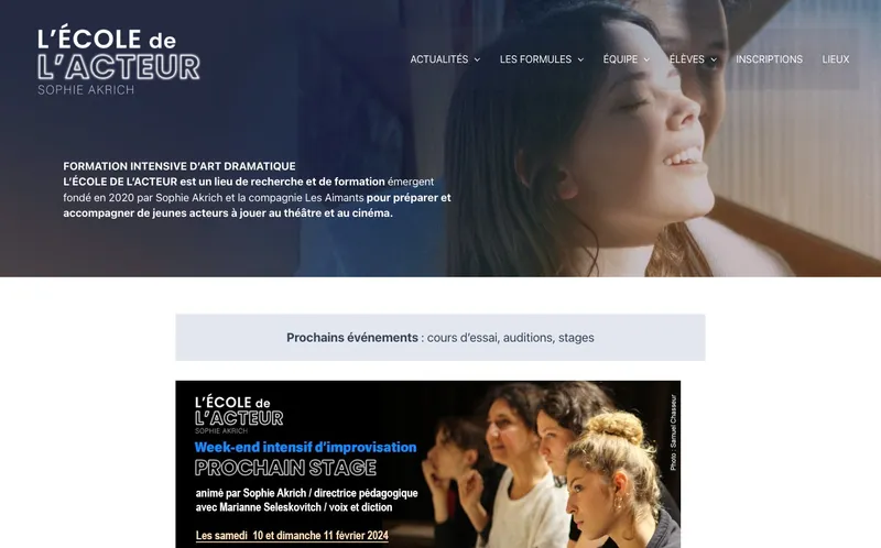 Ecole De L'Acteur classement, campus, admission