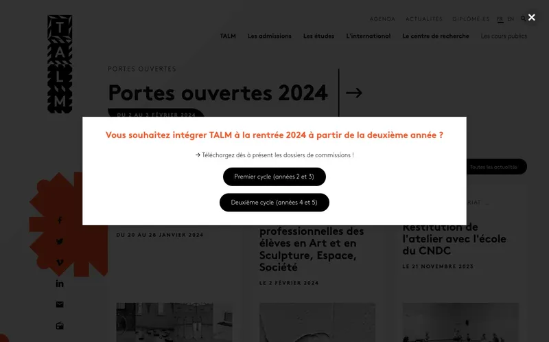 Ecole Superieure D'Art Et De Design Talm-Le Mans classement, campus, admission