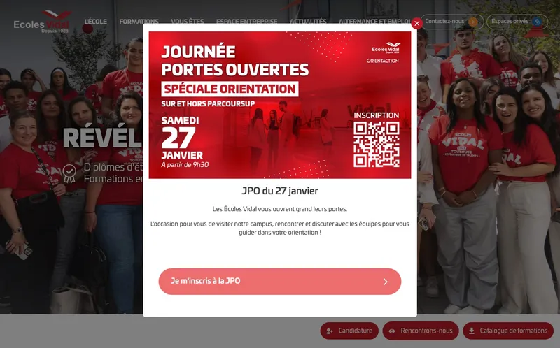 Ecole Vidal classement, campus, admission