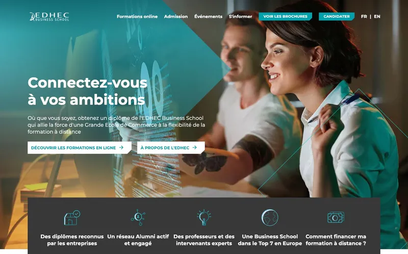 Edhec Online classement, campus, admission