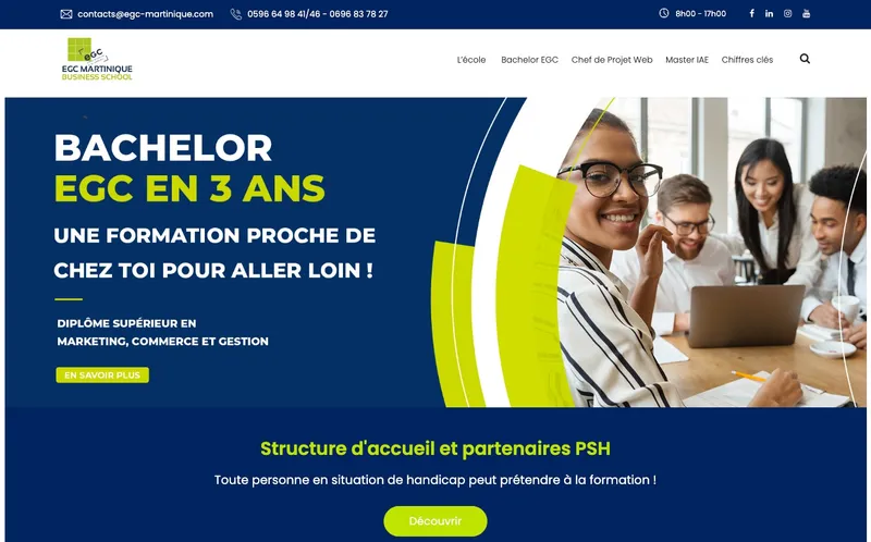 Egc Martinique classement, campus, admission