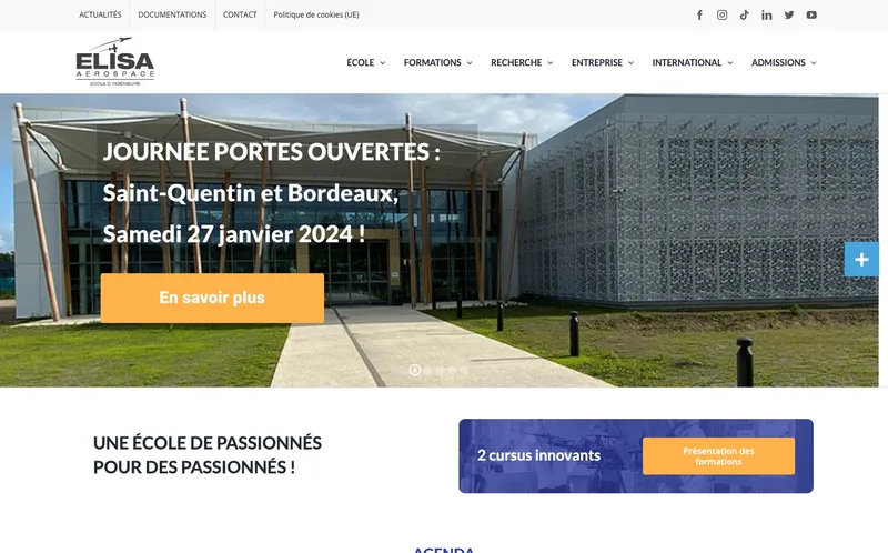 Elisa Aerospace Hauts De France classement, campus, admission Elisa Aerospace Hauts De France classement, campus, admission