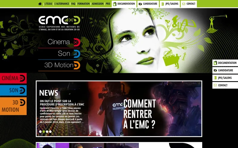 Emc - Ecole Superieure Des Metiers De L'Image Du Son Et Du Web classement, campus, admission
