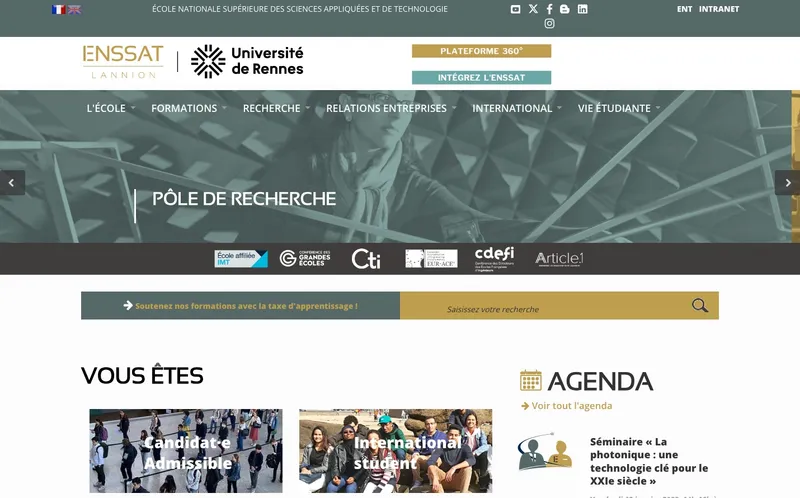 Enssat - Ecole Nationale Superieure Des Sciences Appliquees Et De Technologies classement, campus, admission Enssat - Ecole Nationale Superieure Des Sciences Appliquees Et De Technologies classement, campus, admission