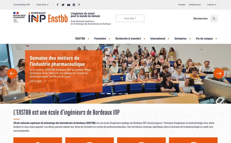 Enstbb classement, campus, admission