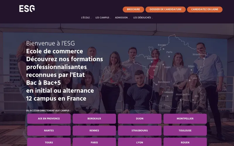 ESG Aix classement, campus, admission