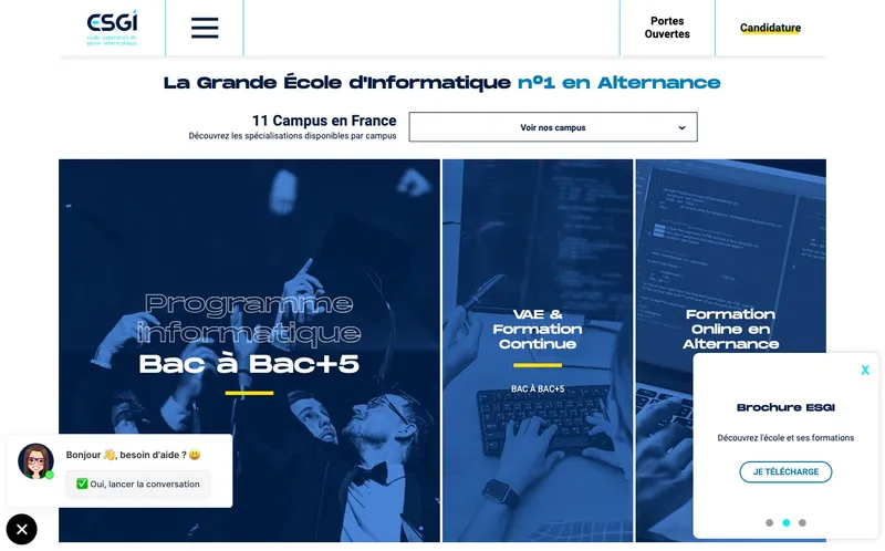 ESGI - Ecole Superieure De Genie Informatique classement, campus, admission