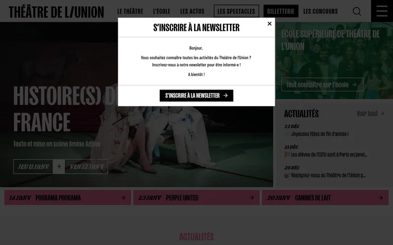 Estu Ecole Superieure De Theatre De L'Union classement, campus, admission