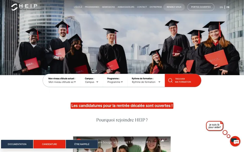 Heip classement, campus, admission