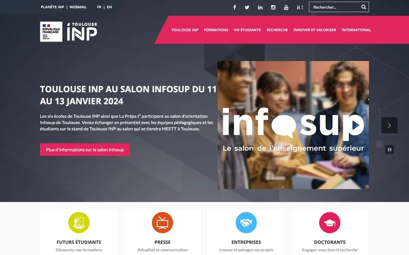 Inp Toulouse - Institut National Polytechnique De Toulouse classement, campus, admission