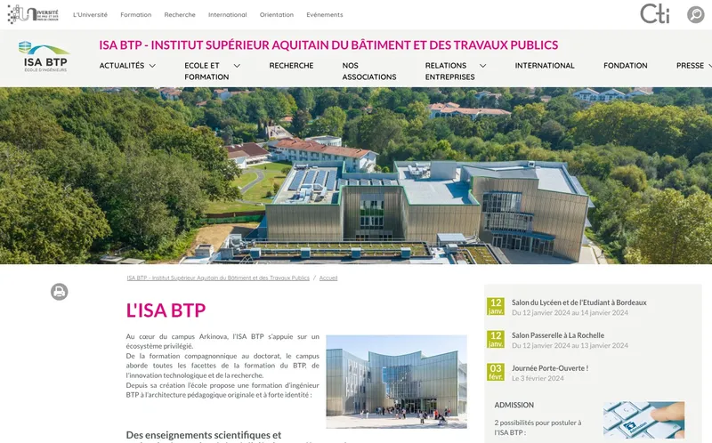 Isa-Btp classement, campus, admission Isa-Btp classement, campus, admission