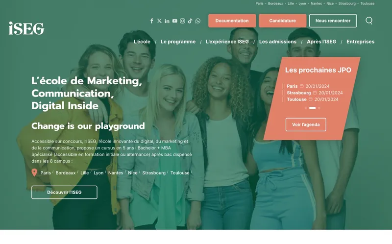 Iseg Business & Finance School classement, campus, admission