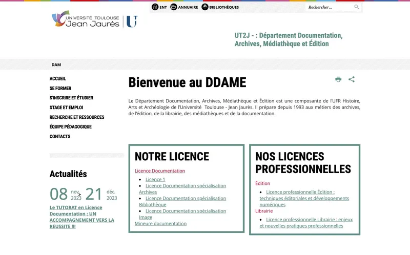 Université Toulouse 2 Le Mirail classement, campus, admission